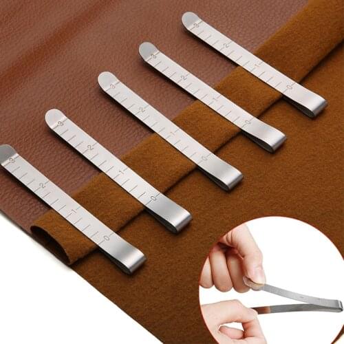 20pcs Metal Sewing Crimping Clip Stainless Steel Hemming Clips Ruler For DIY Sewing & Stitching Pinning Marking Quilting Ruler