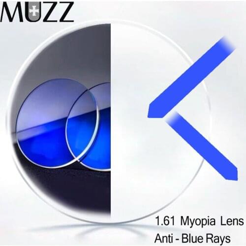 1.60 Index Anti Blue Optical Prescription Lens Toughness Thinner Myopia Lens Anti Blue Light Lenses Anti-Radiation Reflection 2P