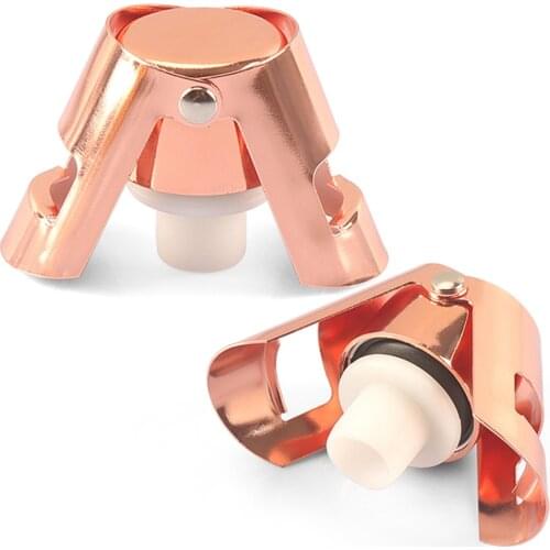 1Pcs Long Champagne Stopper Stainless Steel Wine Bottle Sealer Sparkling Wine Bottle Plug Sealer Leak-Proof Bubble Cap