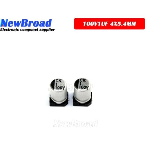 10PCS SMD Aluminum Electrolytic Capacitor 100V1UF 4*5.4MM 1UF100V 100V 1UF