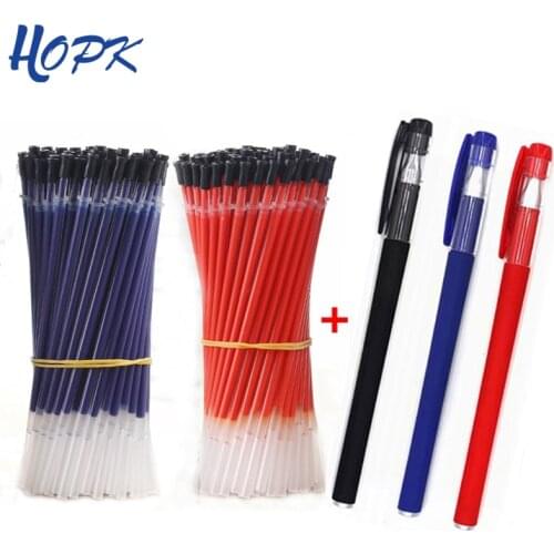 13pcs/Lot 0.38mm Office Gel Pen Refill Set Signature Pen Red Blue Black Ink Refill Rod for Handles School Supplies Stationery