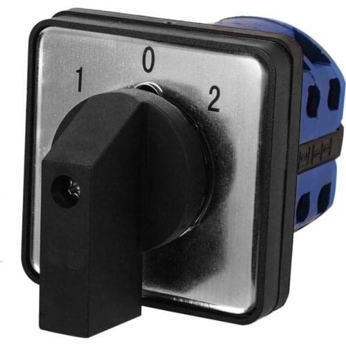 3 Positions Rotary Cam Changeover Switch On-Off-On Control Switch + Screws LW26-20D 20A
