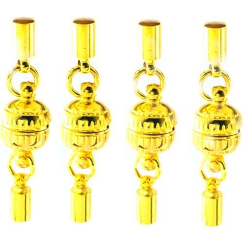 5pcs/Lot Gold Magnet Buckle Inner diameter 3mm bracelet necklace connection body jewelry accessories