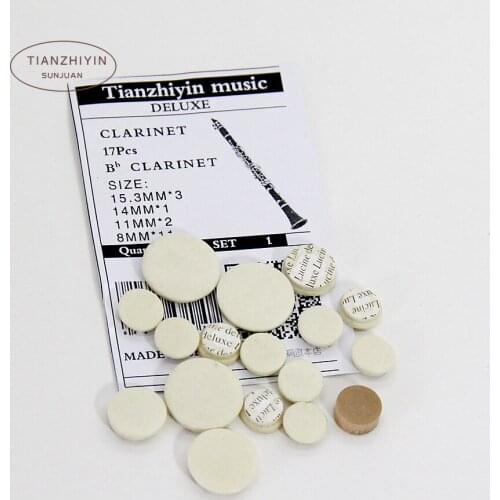 5ste =18PCS clarinet sound hole size mat A set of Bb clarinet pads