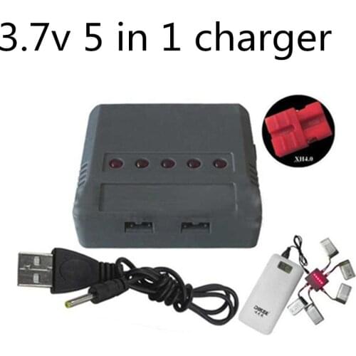 5-in-1 Integrated 3.7V Lipo Battery Adapter Charger USB Interface for Syma X5HC X5HW X5HG X5A-1 XH4.0 Plug USB Charger
