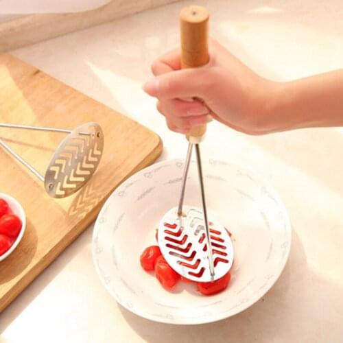 Large Potato Press Masher Ricer Wavy Pressure Stainless Steel Juicer Crusher Squeezer Manual Kitchen Vegetables Fruit Gadget