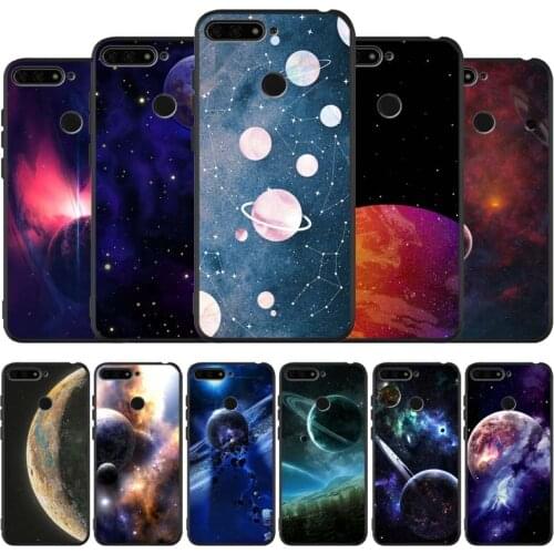 Outer space black Silicone Phone Case For honor 30 20 Pro 8 8X 9 10 20 Lite Mate 10 20 30 Lite Pro cover