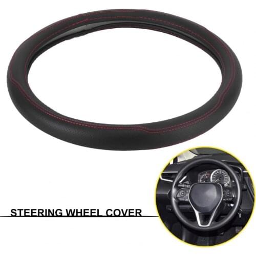Car Steering Wheel Cover Universal Sweat-proof Microfiber Faux Leather Anti-slip Steering Wheel Protector for Vehicles