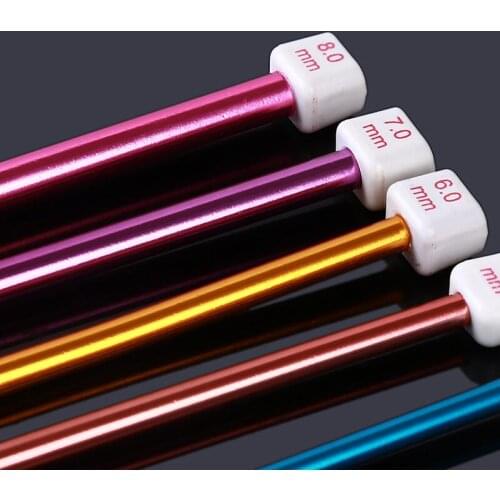 27cm Knitting Needle Color Iron Single Point Needle Straight DIY Knitting Tool Practical Long Sweater Scarf Needle