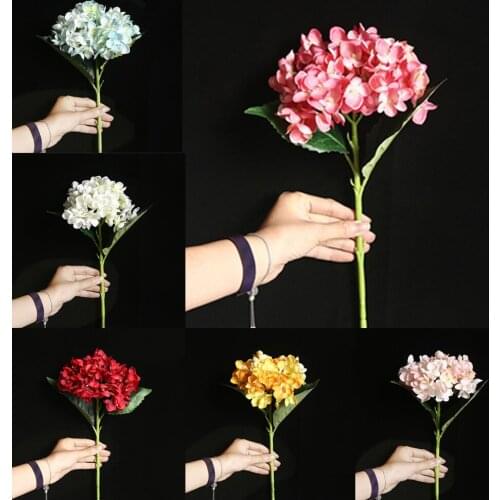 Hydrangea Hand Holding Flowers Decorative Party Suppliers Silk Fake Flowers For Home Hotel Decor Artificial Flowers Decorations