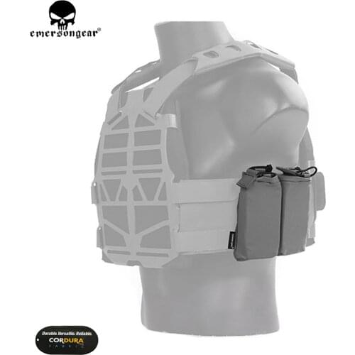 EMERSONGEAR5.56 Double Magazine Pouch For SS Vest Modular Molle Mag Pouch for 5.56 Magazine Black Coypte brown Bag EM6403