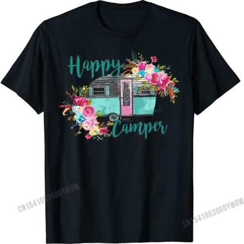 Happy Camper T-Shirt Happy Camper Shirt Harajuku Cotton Unique Tees New Coming Men T Shirt Comfortable