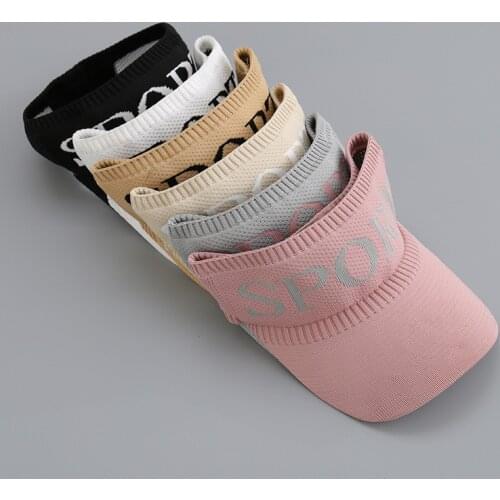 Summer Sunscreen Hats Empty Top Sun Visor Hat Summer knitting Wide Brim Sun Caps UV Protection Hat Men Women Sport Run Hats New