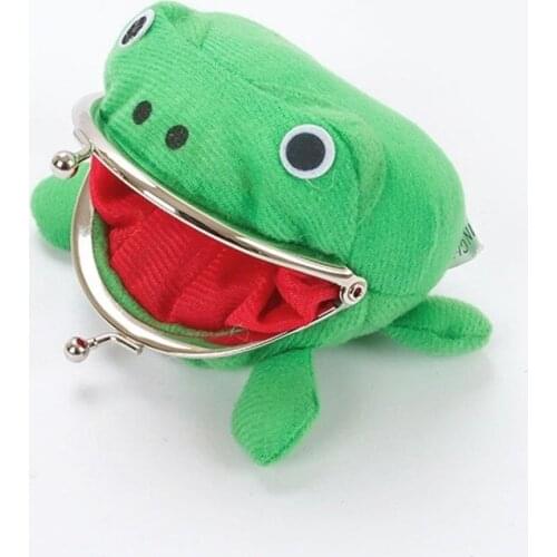 Cute Frog Coin Purses Childrens Wallet Pouch Cartoon Shape Fluff Clutch Animal Wallet Purse Coin Holder Adult Kids Girls Gift