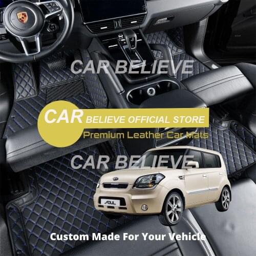 High quality Leather Car Floor mats For Kia Soul 2016 2015 2014 2013 2012 2011 2010 Carpets Rugs Pads Accessories