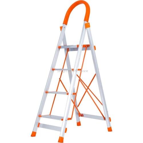 Aluminum Alloy Household Ladder Thickened Four Or Five Step Multi-functional Folding Staircase Stainless Steel Indoor Herri