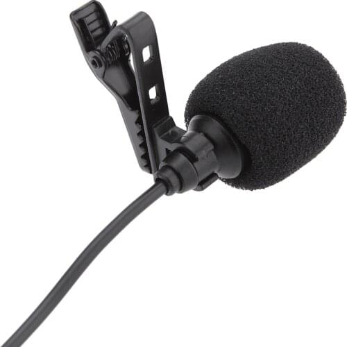3.5mm Lavalier Clip Mini Portable Microphone Mic Metal Mono Microphone with Collar Clip for Lound Speaker Computer PC Laptop Mic