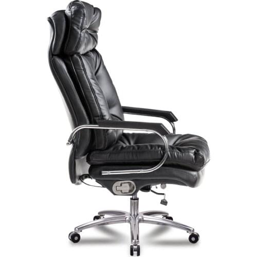 Fashion Minimalist Modern Computer Home Boss Office Chair Simple Executive Leather High Back Study Chair Genuine Leather