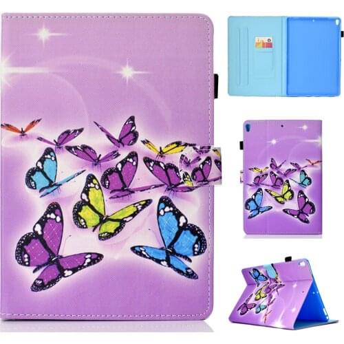 Fashion Cartoon Pattern PU Leather Case For Apple iPad Pro 10.5 A1701 1709 Cover Case Stand Elephant Auto Wake Up/Sleep Function