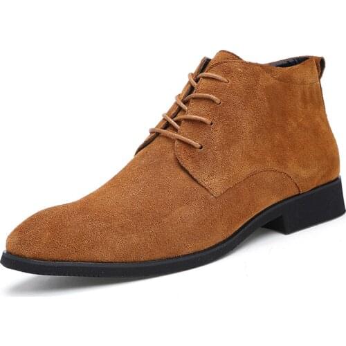 Real leather suede high quality business casual shoes mens office luxury shoes mens breathable Oxford Boots zapatillas hombre
