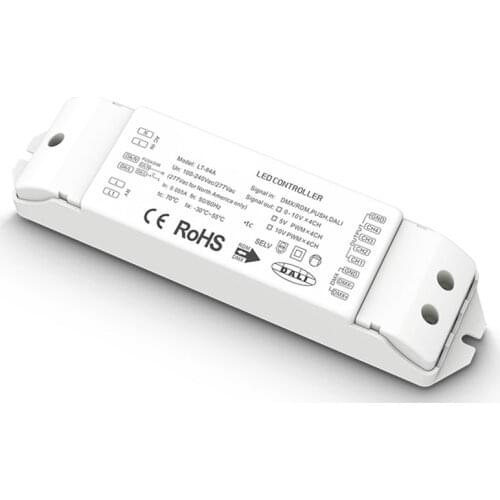 New Led DALi To 0-10V 5V PWM Signal Converter 120V-240V AC PUSH DIM 4 Channel Output DALI Dimming Driver Module