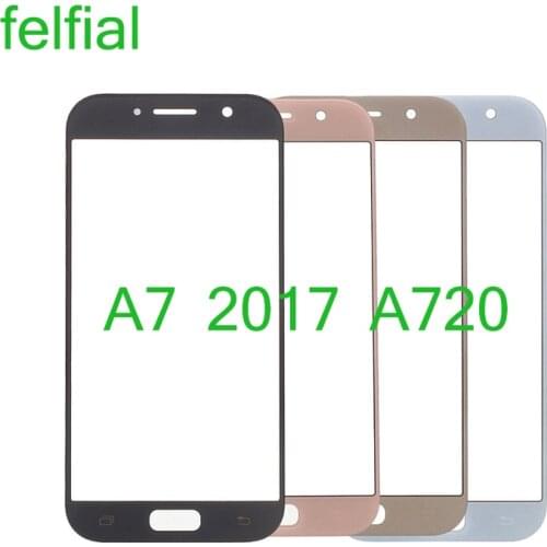 For Samsung Galaxy A7 2017 A720 A720M SM-A720F A720F A720F/DS Touch Screen Front Panel Glass Lens Front Outer LCD Replacement