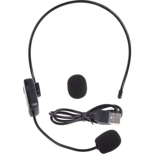 Rechargeable Head Wear Mic FM Wireless Microphone For Radio Loudspeaker Tour Guide Teaching Speech Meeting Megaphone