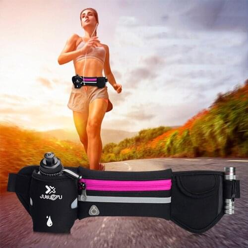 Walking Jogging Running Hydration Belt,Women Men Sport Running Hip Waist Bag,Waterproof Jogging Gym Waist Pack With Water Bottle