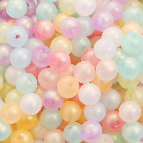 8/10mm Multi Color Acrylic Jelly Color Round Ball Beads For DIY Bracelets Necklaces Earring Jewelry Making Charms Accessories