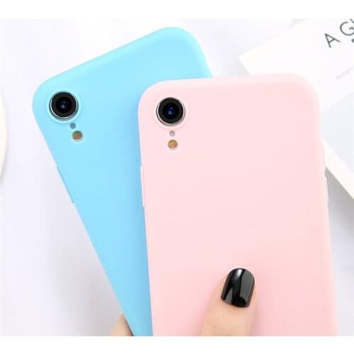 Ricestate Case For iPhone X XR XS MAX Simple Plain Phone Case Slim Frosted Soft Back Cover For iPhone 8 7 6 6S Plus Cases Coque