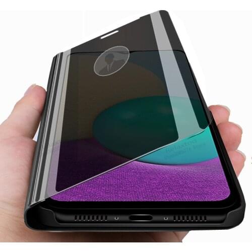 Luxury Smart Mirror Flip Magnetic Case For Samsung Galaxy A02 Phone Cover On Samsun Sumsung A 02 SM-A022F/DS Stand Book coque