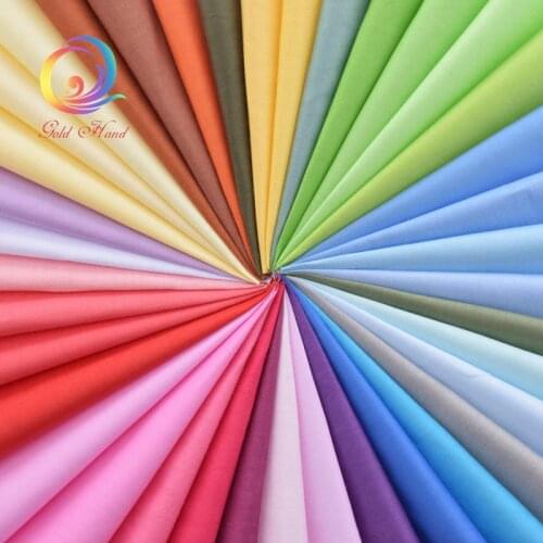 Random Mix Solid Color Cotton Fabric For Patchwork Quilts Fabric Bundle For Sewing Quilting Cloth Crafts MaterialsTissue 38pcs
