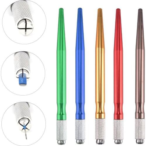 10/50Pcs Microblading Tattoo Pen Manual Eyebrow pen Permanent Makeup Eyebrow Tattoo Machine Pen For Dermograph Micropigmentation