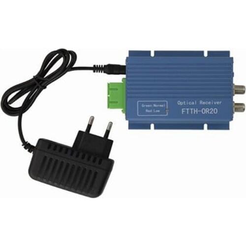 10PCS Aluminium CATV FTTH AGC SC APC Duplex Connector with 2 output port WDM for PON FTTH OR20 CATV Fiber Optical Receiver