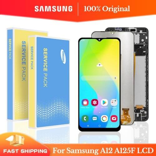 100% Original 6.5'' Display For Samsung Galaxy A12 LCD A125F A125F/DS display lcd touch screen digitizer Assembly replacement
