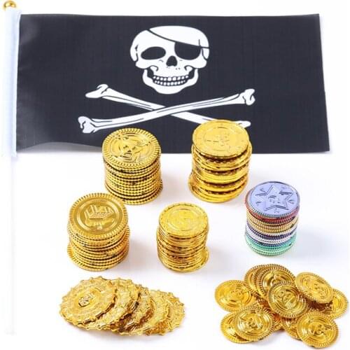 100pcs Party Pirate Pirates of the Caribbean Numismatic coins home accessories nostalgic souvenir Russian ancient coins
