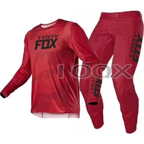 2021 Red MX ATV 180 Oktiv Trev Dirt Bike Gear Set Motorcycle Motorbike Racing Suit Mens Jersey Pants Combo