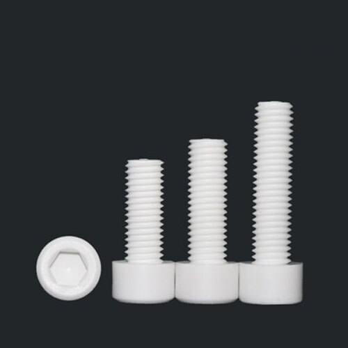 30pcs M5 inner hexagon stigma Plastic PP screw Corrosion resistant Acid and alkali Knurled Allen bolt 6mm-35mm Length