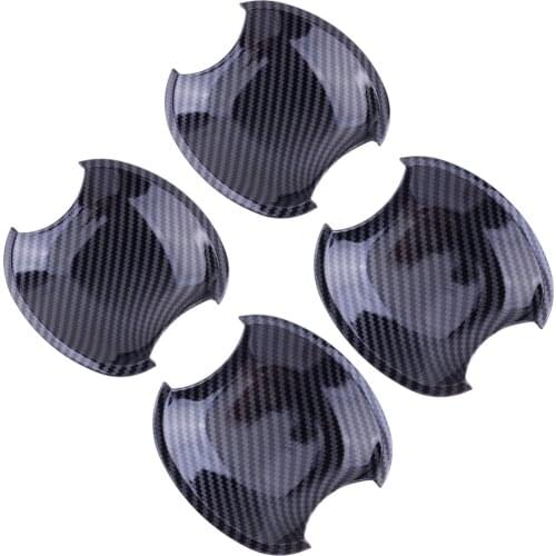 4Pcs/Set Carbon Fiber Style Car Side Door Handle Bowl Cup Cover Trim Fit For Toyota Corolla 2008-2013 2007 2006 2005 2004 2003