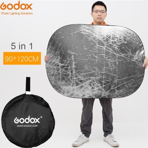 Godox 35" * 47" 90 x 120cm 5 in 1 Portable Ohotography Reflector Board Collapsible for Studio Photography Reflector