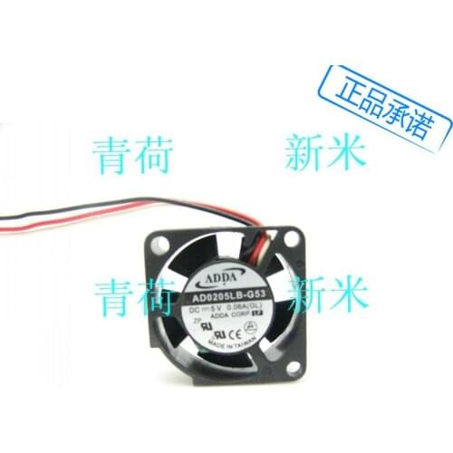 USED ADDA AD0205LB-G53 5V 0.06A 2510 2.5cm miniature micro cooling fan
