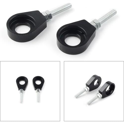 15mm Motorcycle Chain Adjuster Tensioner Block for Dirt Bike Quad ATV CRF50 SSR Black 2Pcs
