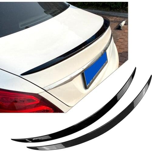 Black Car Tail Wing Rear Trunk Lip Spoiler Trim ABS For Mercedes Benz W205 C-Class C300 Sedan 2015 2016 2017 2018 2019 2020 2021
