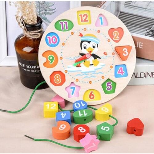 Digital Clock Building Blocks Animal Clock Stringing Beadstoys Shape matching Classification Learning Educational Toys Gifts