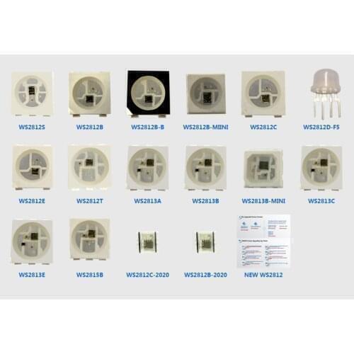 DC12V WS2815B WS2819 Chip SMD5050 RGB 0.24W Individually Addressable Digital Full Color Breakpoint continued JK1529