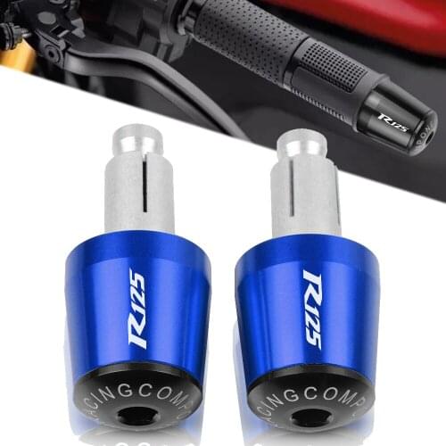 For YAMAHA YZF-R125 YZFR125 YZF R125 2014-2018 2015 16 Motorcycle Accessories 7/8" 22MM Handlebar Hand Grips Handle Bar End Cap