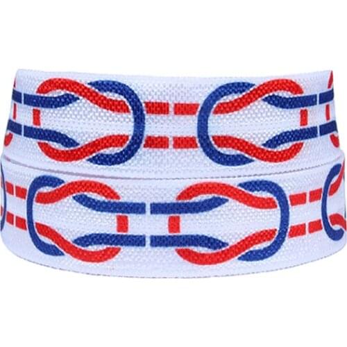 FLRA ElasticClassical designed bright chain fold over elastic for hair ribbon
