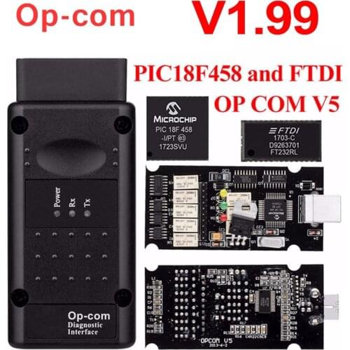 Op-com V 1.99 OBD 2 Auto Diagnostic tool opcom V1.99 with PIC18F458 FTDI for Opel OP COM CAN BUS V1.70 can be flash update