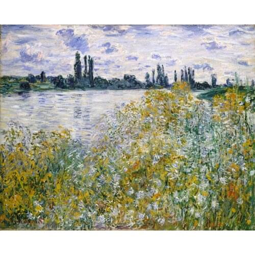 Isle of Flowers on Siene near Vetheuil by Claude Monet Oil paintings reproduction Landscapes art hand-painted home decor