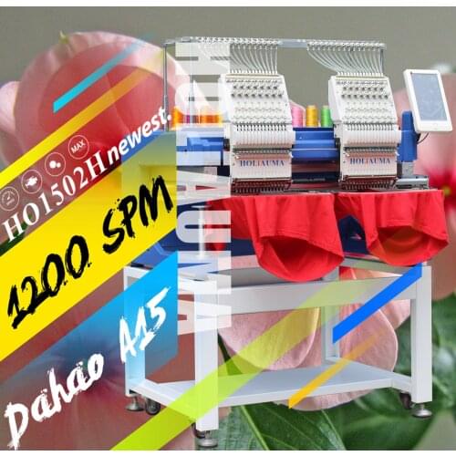 HOT! HOT! Tajima/Brother Type 15 Neeldes Two Head T-shirt Embroidery Machine 1200 SPM High Speed Computer Embroidery Machine